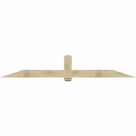Ekena Millwork Eugene Rough Sawn Timber Gable Bracket, Douglas Fir, 108"W x 18"H x 4"D x 6"F, 4/12 Pitch GBW108X18X0406EUG00RDF